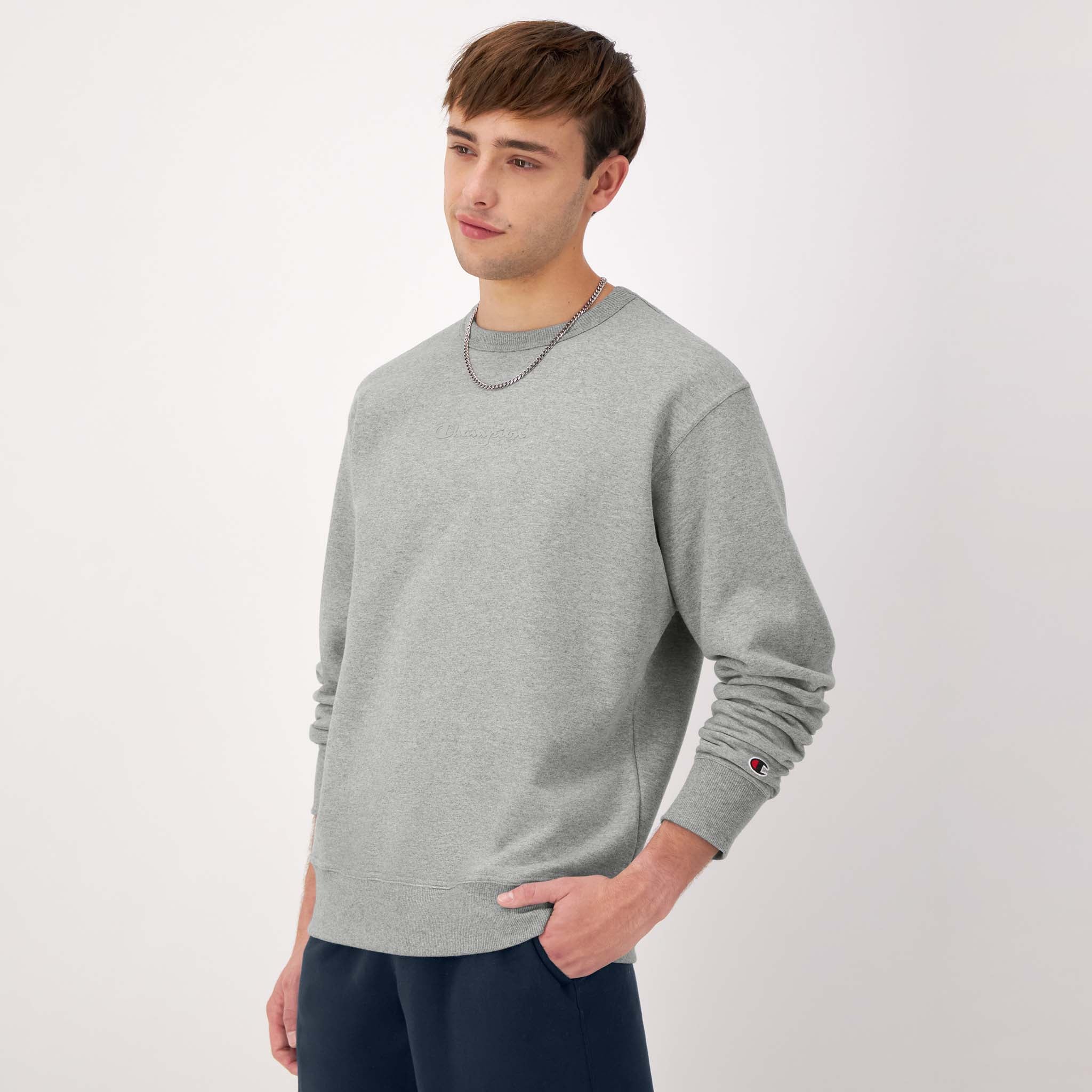 Powerblend Crewneck Sweatshirt. Tonal Script Logo - Image 2