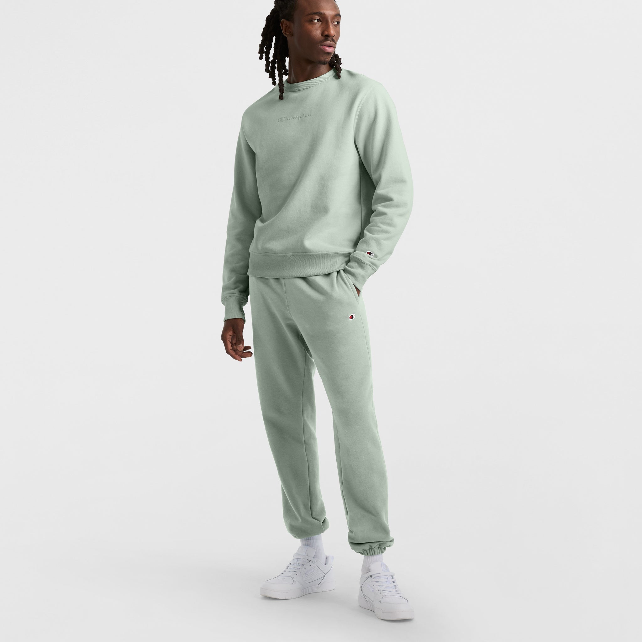 Powerblend Crewneck Sweatshirt. Tonal Script Logo - Image 5