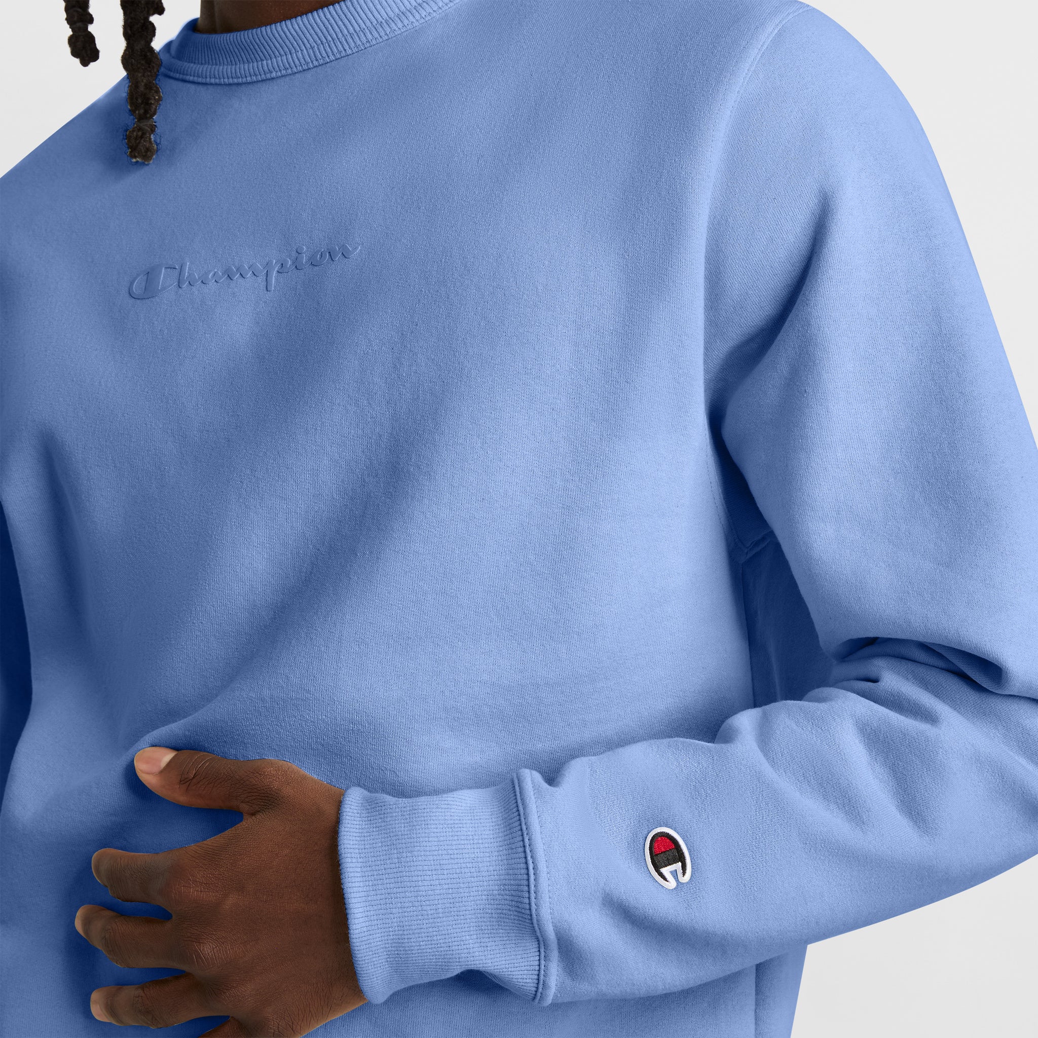 Powerblend Crewneck Sweatshirt. Tonal Script Logo - Image 3