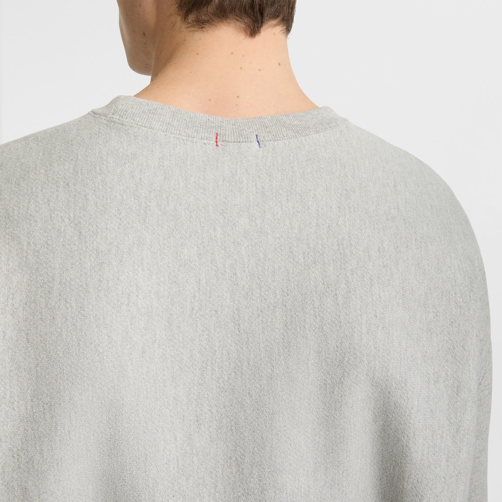Reverse Weave Crewneck Sweatshirt. White Vintage Script Logo - Image 4