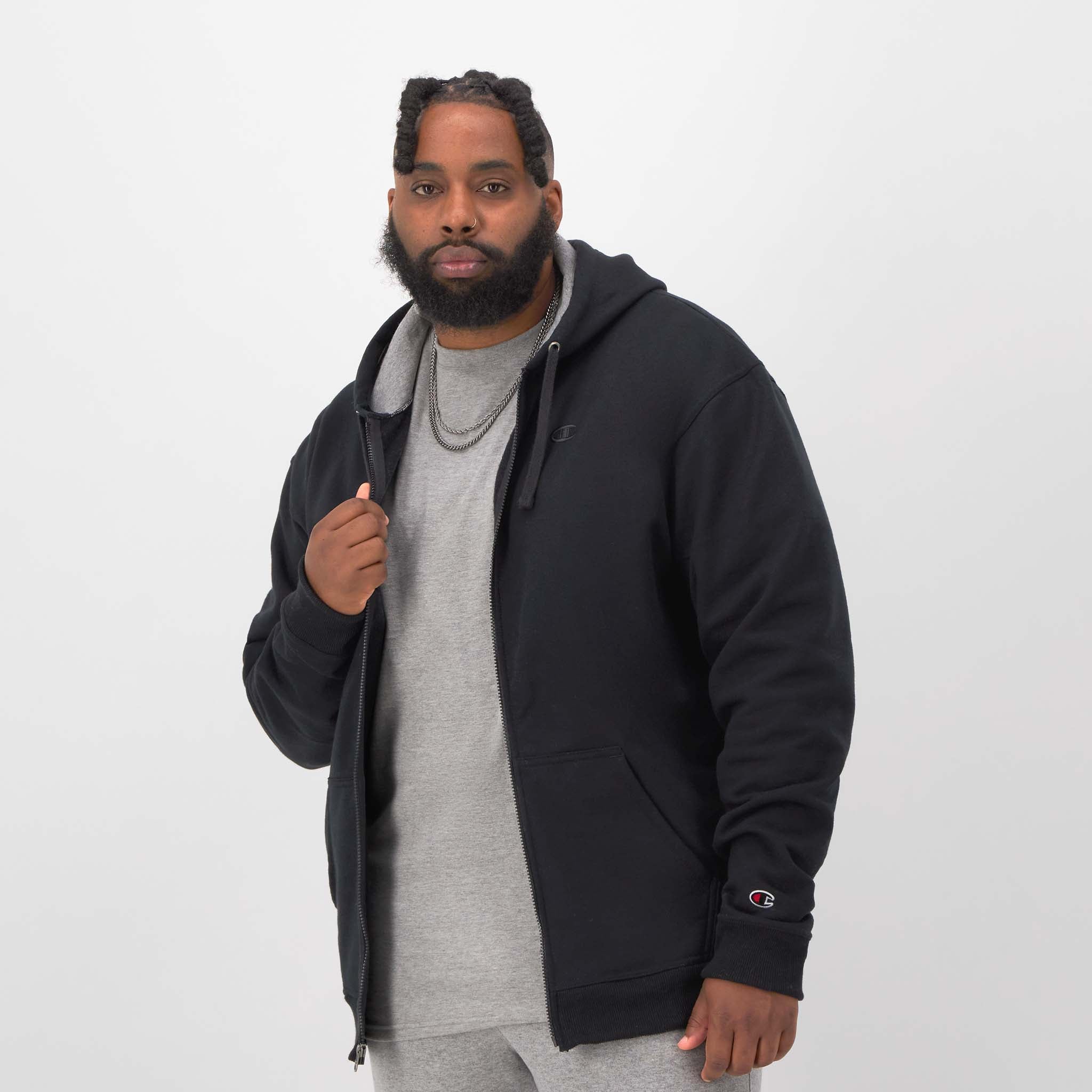 Powerblend Full-Zip Hoodie. C Logo - Big & Tall - Image 2