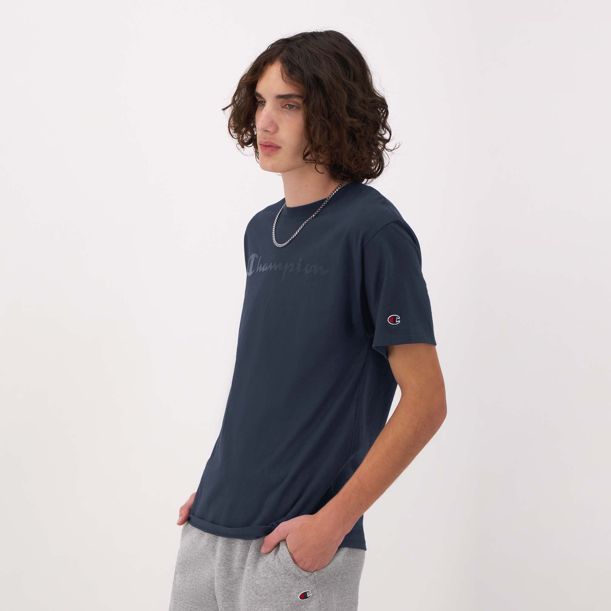 Classic Graphic T-Shirt. Tonal Script Logo - Image 2