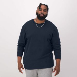 Classic Long-Sleeve T-Shirt. Embroidered C Logo - Big & Tall