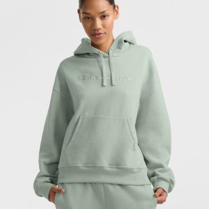 Powerblend Hoodie. Relaxed. Full Embroidered Script Logo