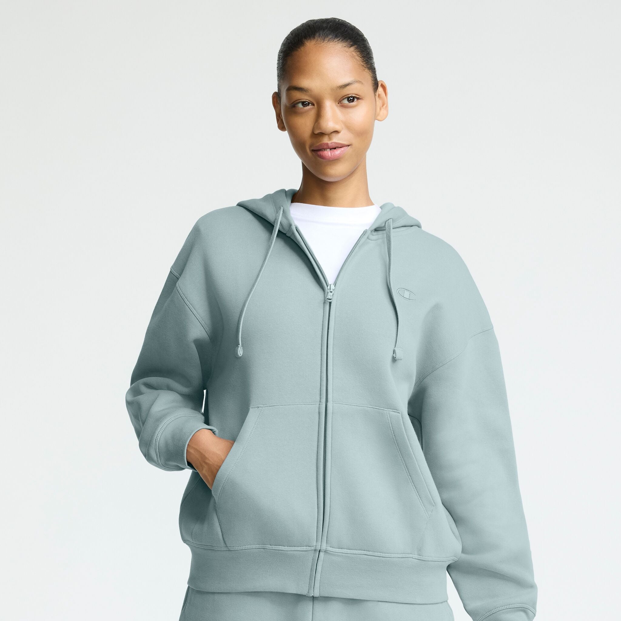 Powerblend Zip-Up Hoodie. C Logo - Image 2